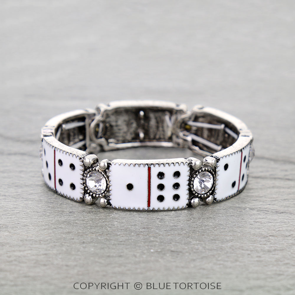 Dice Enamel Stretch Bracelet