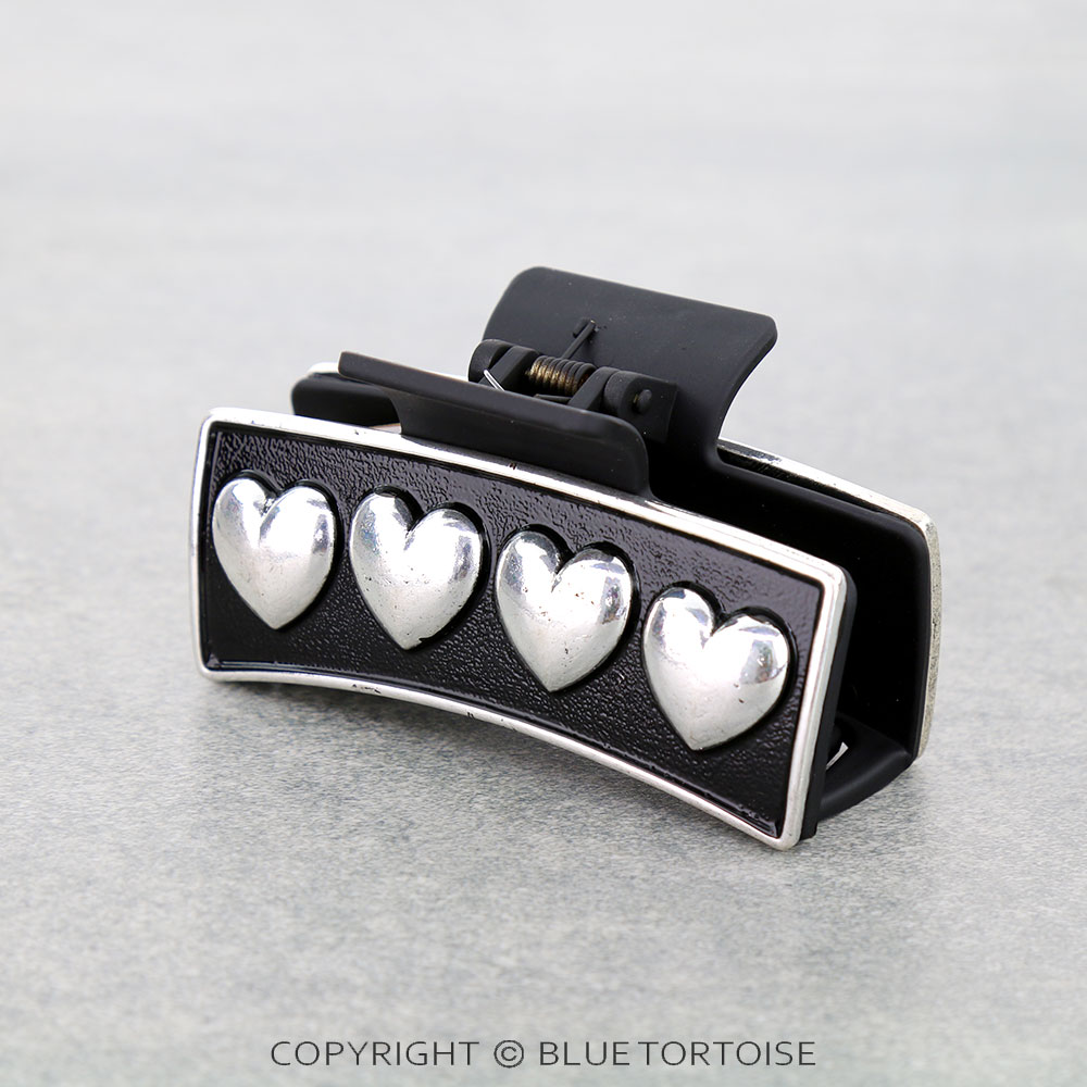 Western Heart Bubble Hair Claw Clip