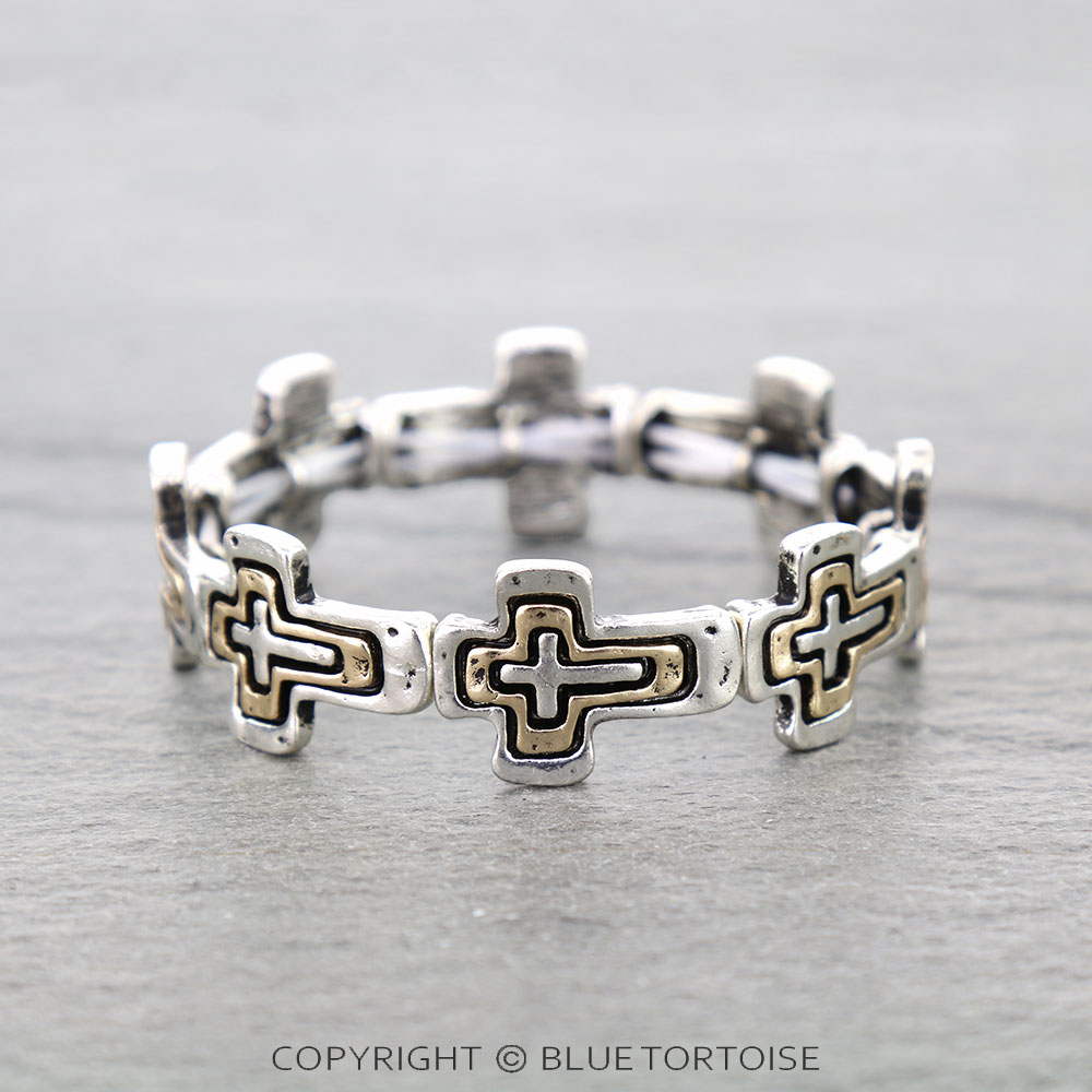 Western Cross Stretch Bracelet