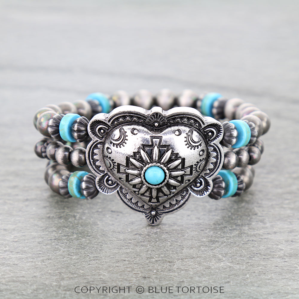 Western Heart Stretch Bracelet