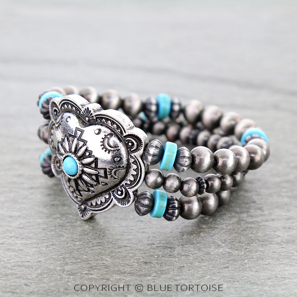 Western Heart Stretch Bracelet - Image 2