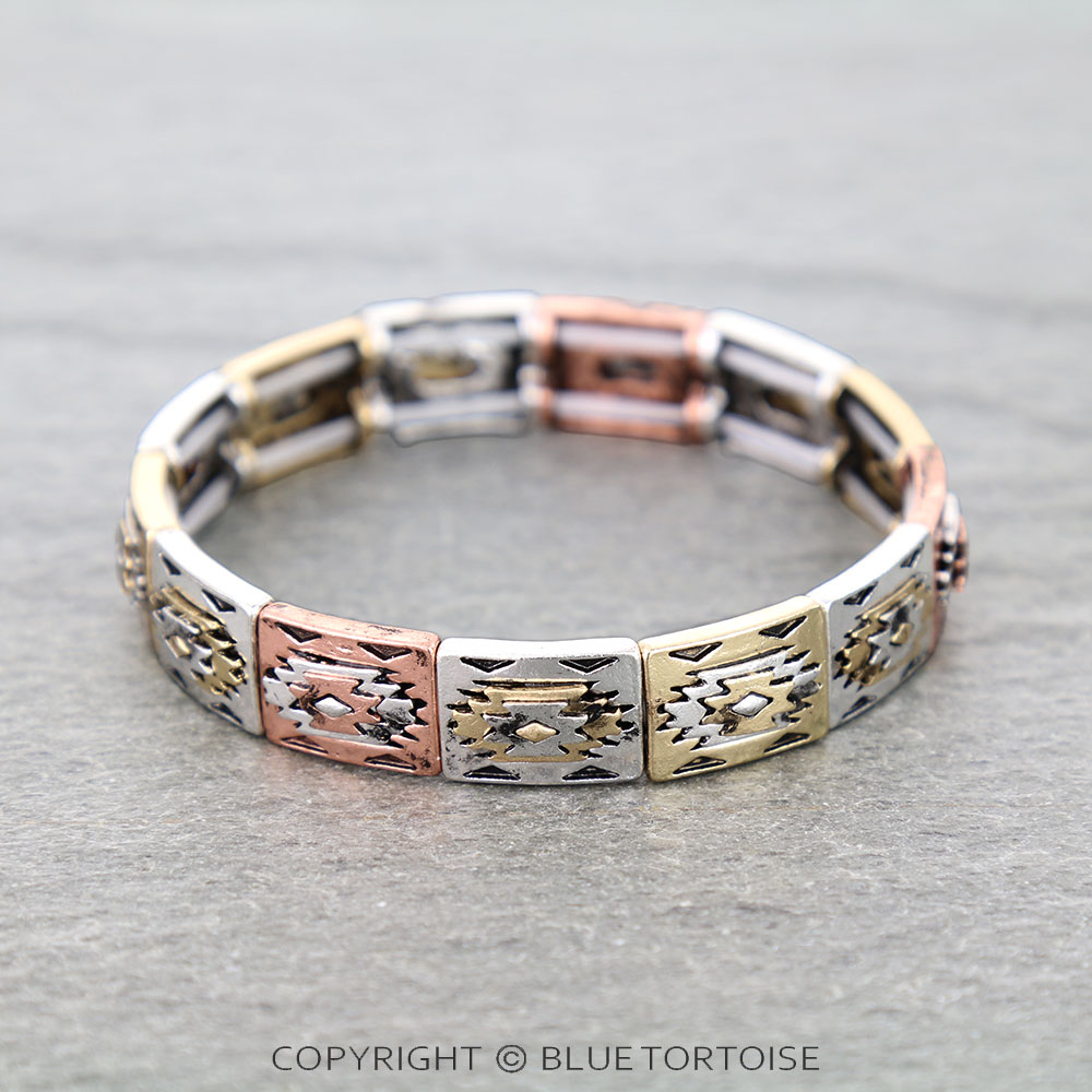 Western Aztec Stretch Bracelet