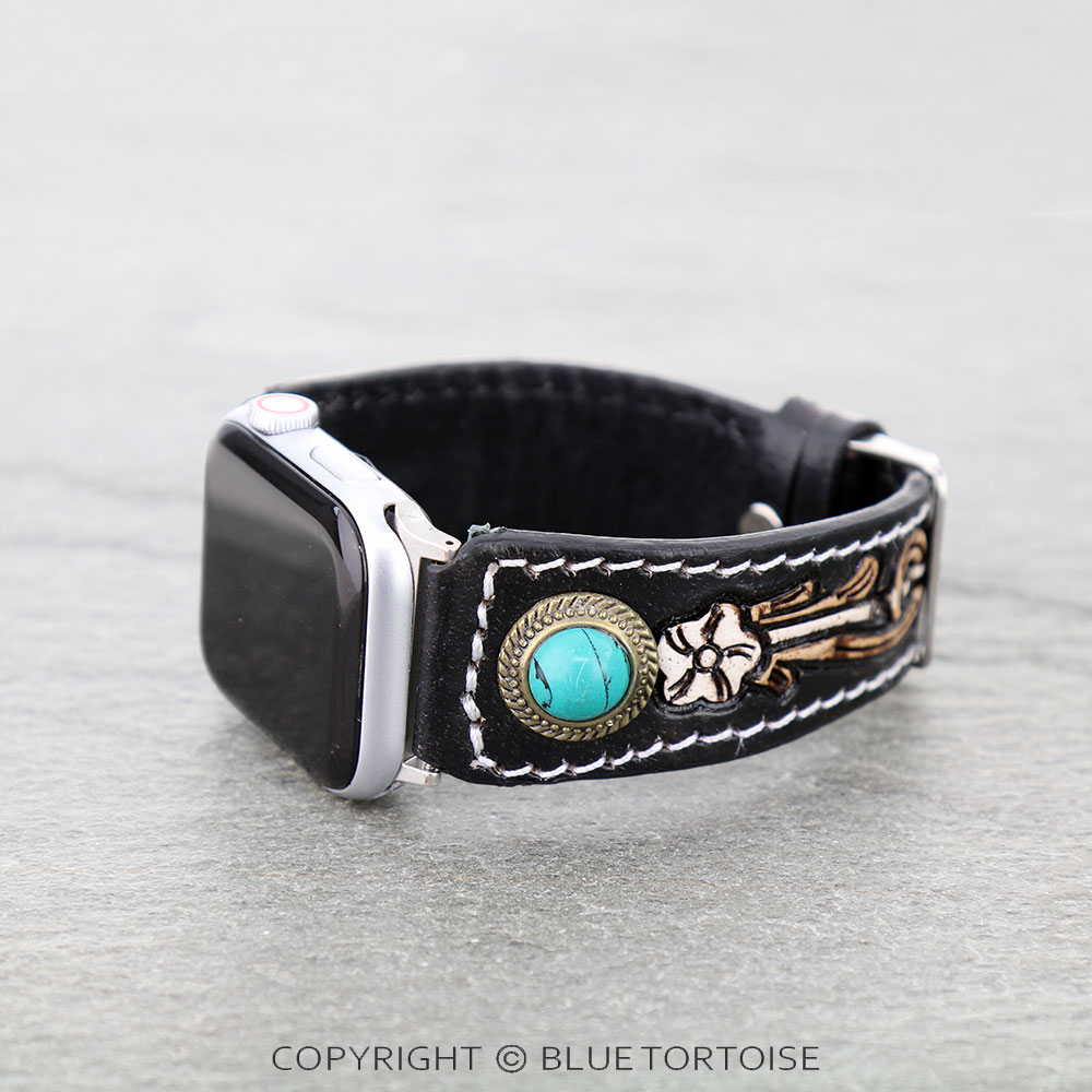 Western Style Genuine Leather Apple Watch Band - Image 2