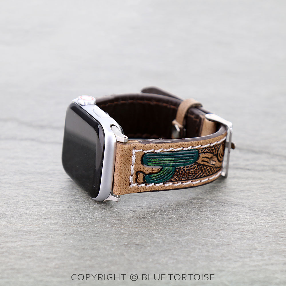 Western Style Genuine Leather Apple Watch Band - Image 2