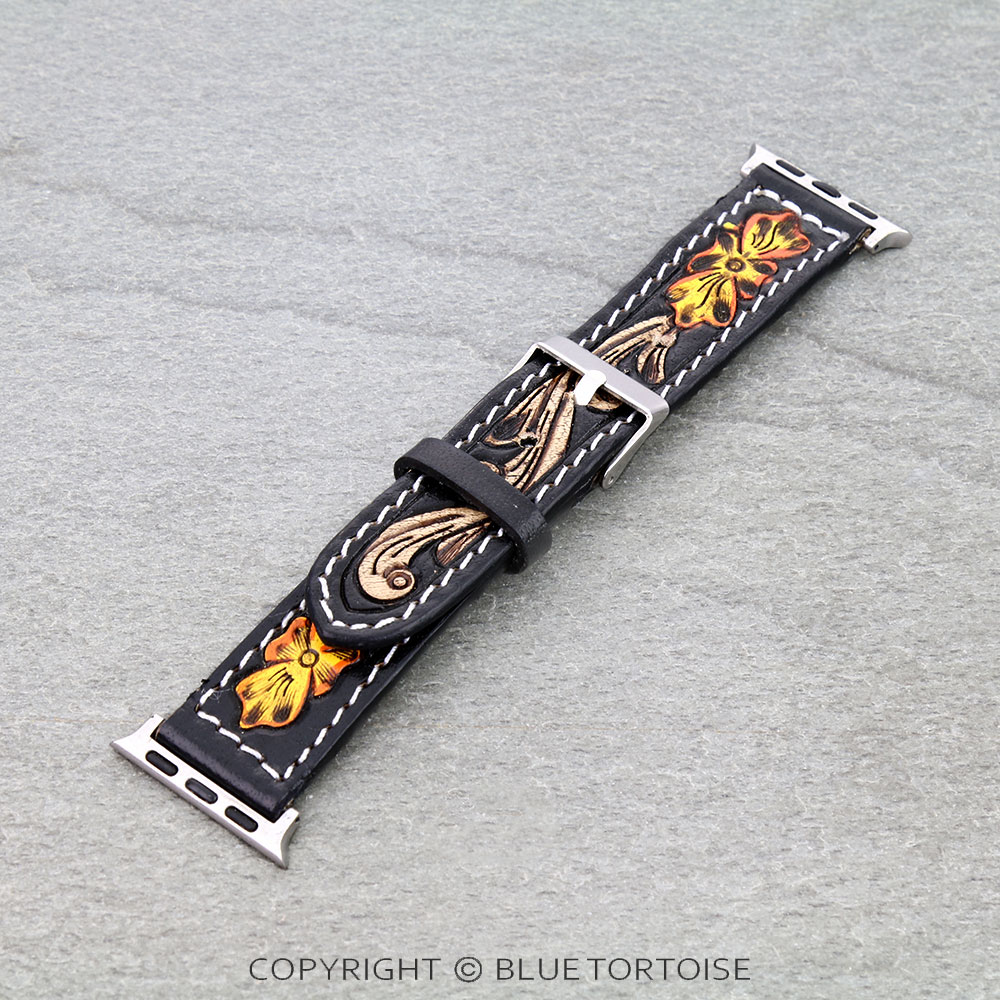 Large Western Style Genuine Leather Apple Watch Band
