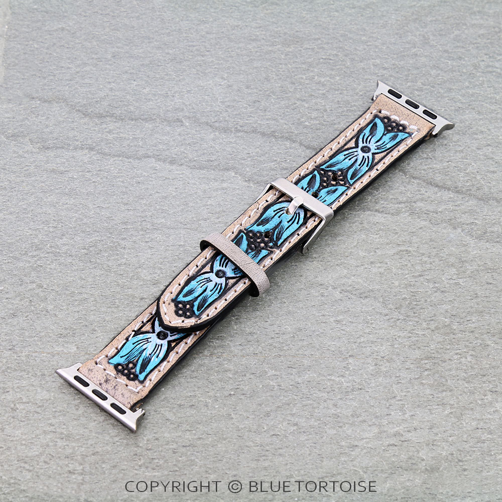 Large Western Style Genuine Leather Apple Watch Band