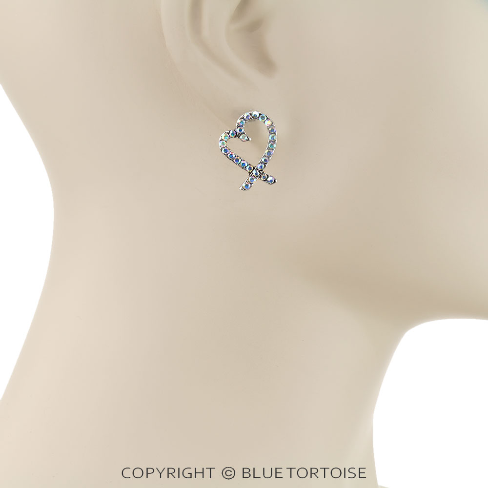 6 Pair Western Heart Stud Earring Set - Image 2