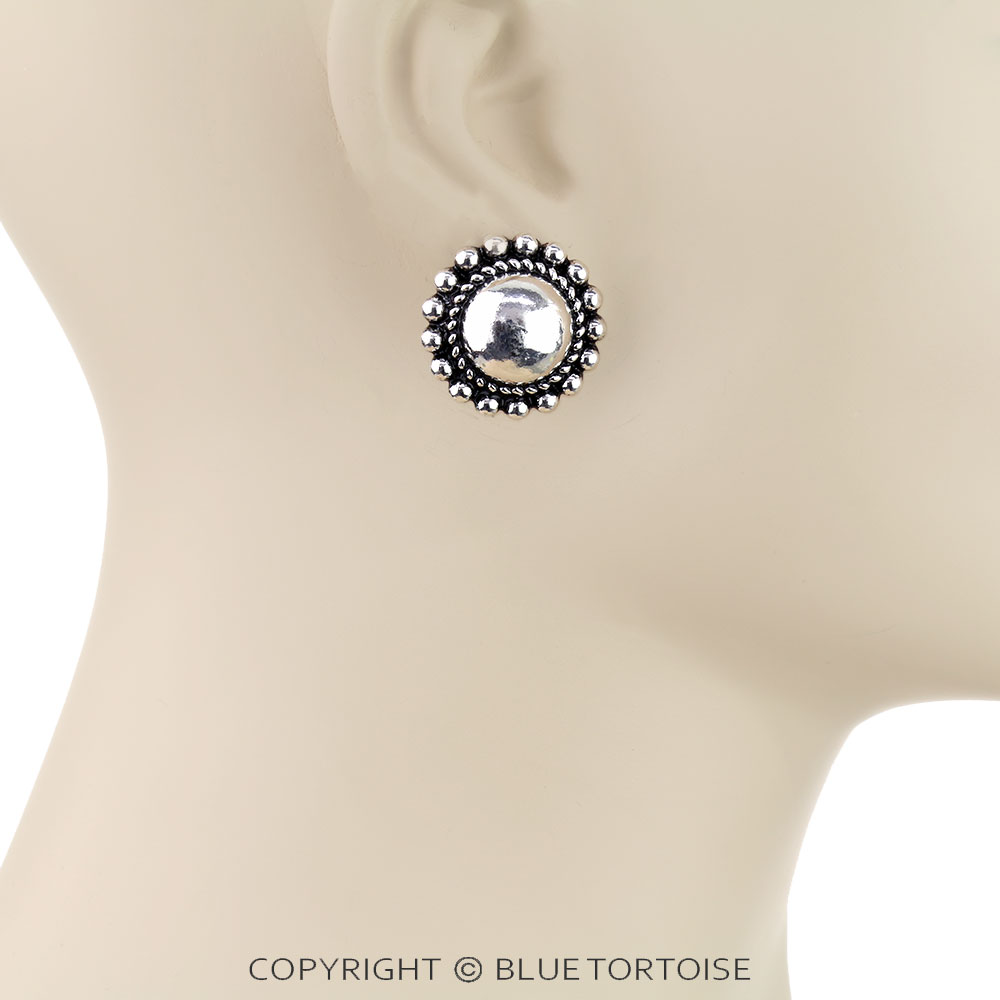 Western Ball TXR Concho Stud Earrings - Image 2