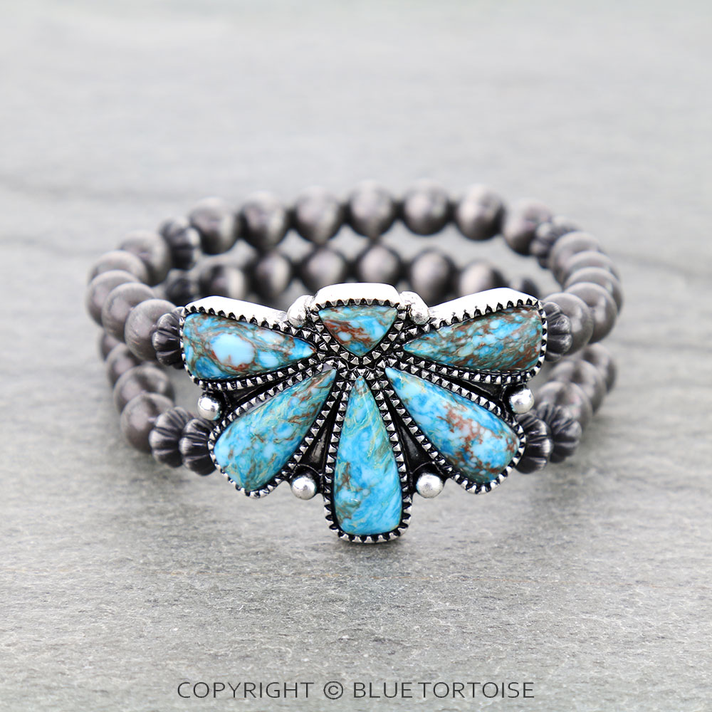 Western Hand Stone Stretch Bracelet