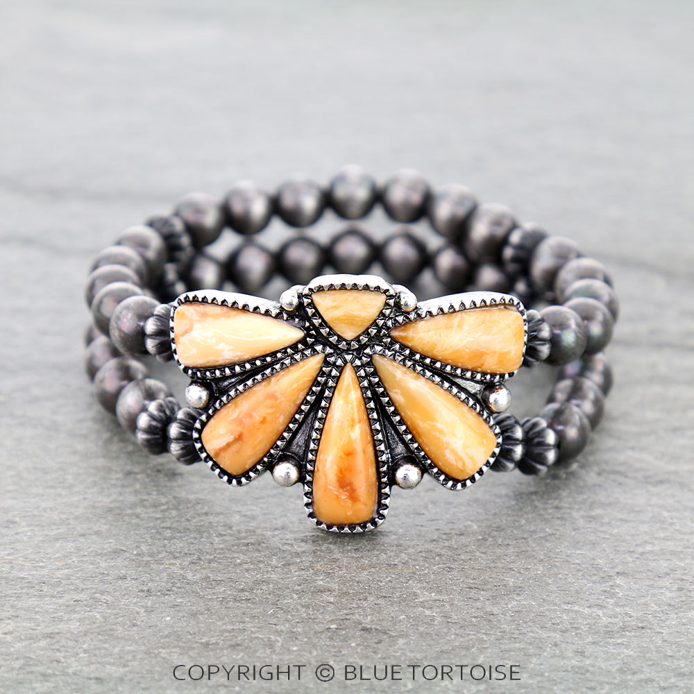 Western Hand Stone Stretch Bracelet