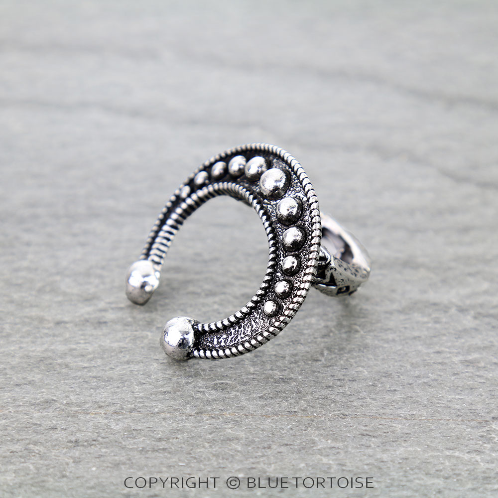 Western Ball TXR Squash Blossom Stretch Ring - Image 2