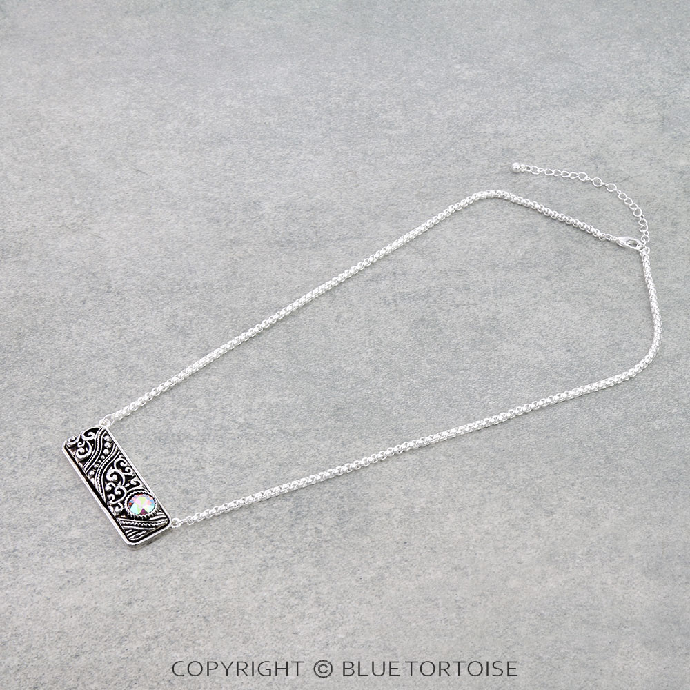 Western Filigree Bar Necklace