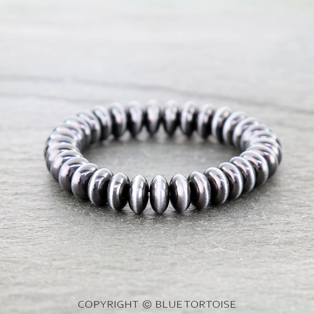 Western Bead Stretch Bracelet - Saucer 10mm