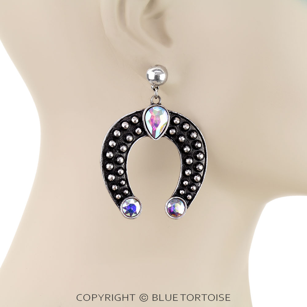 Western Squash Blossom Bubble Stud Earrings - Image 2