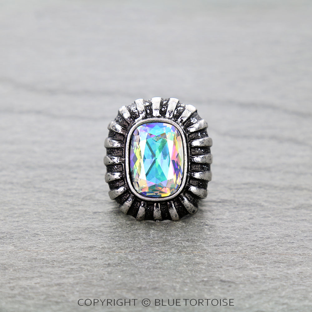Western Concho Stone Stretch Ring