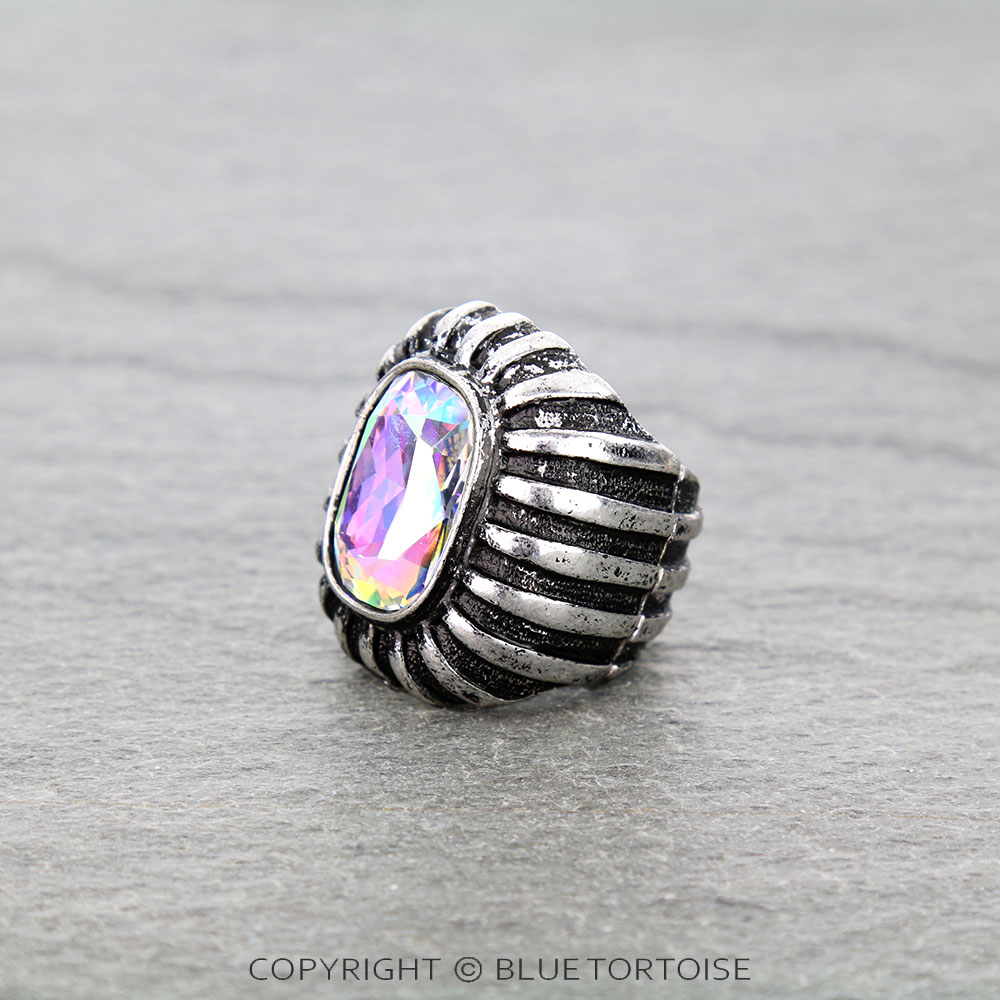 Western Concho Stone Stretch Ring - Image 2