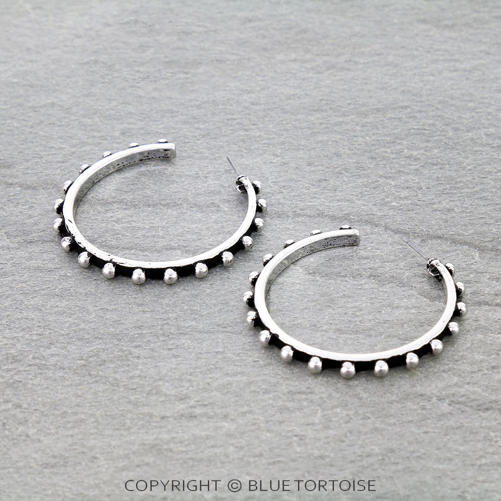 1.75" Western Bubble Hoop Earrings