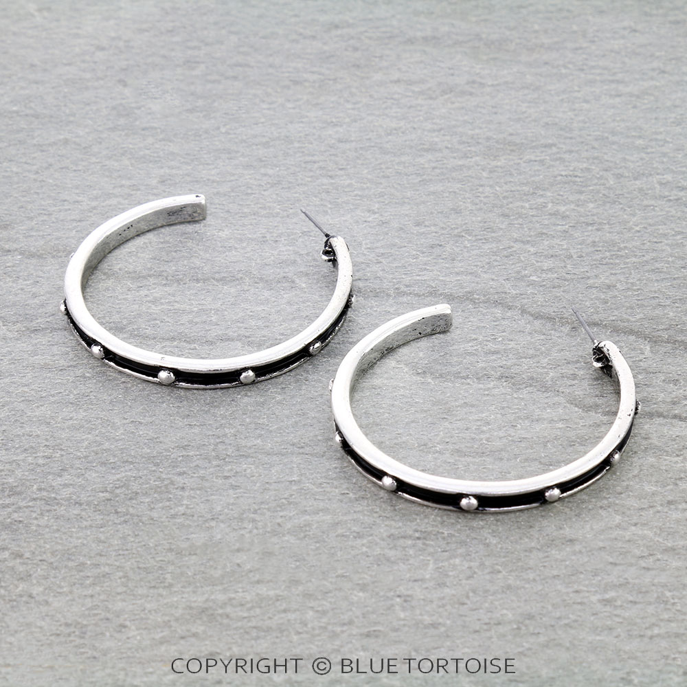 1.75" Western Bubble Hoop Earrings