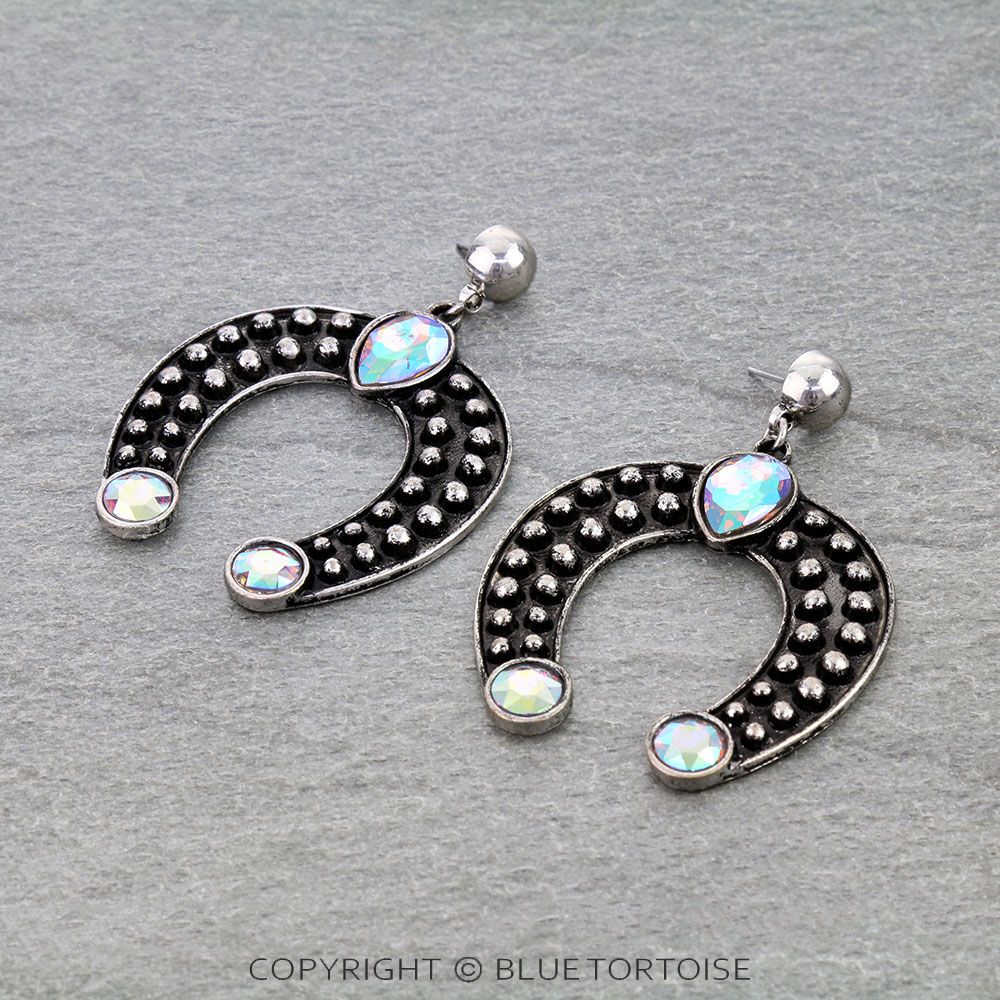 Western Squash Blossom Bubble Stud Earrings