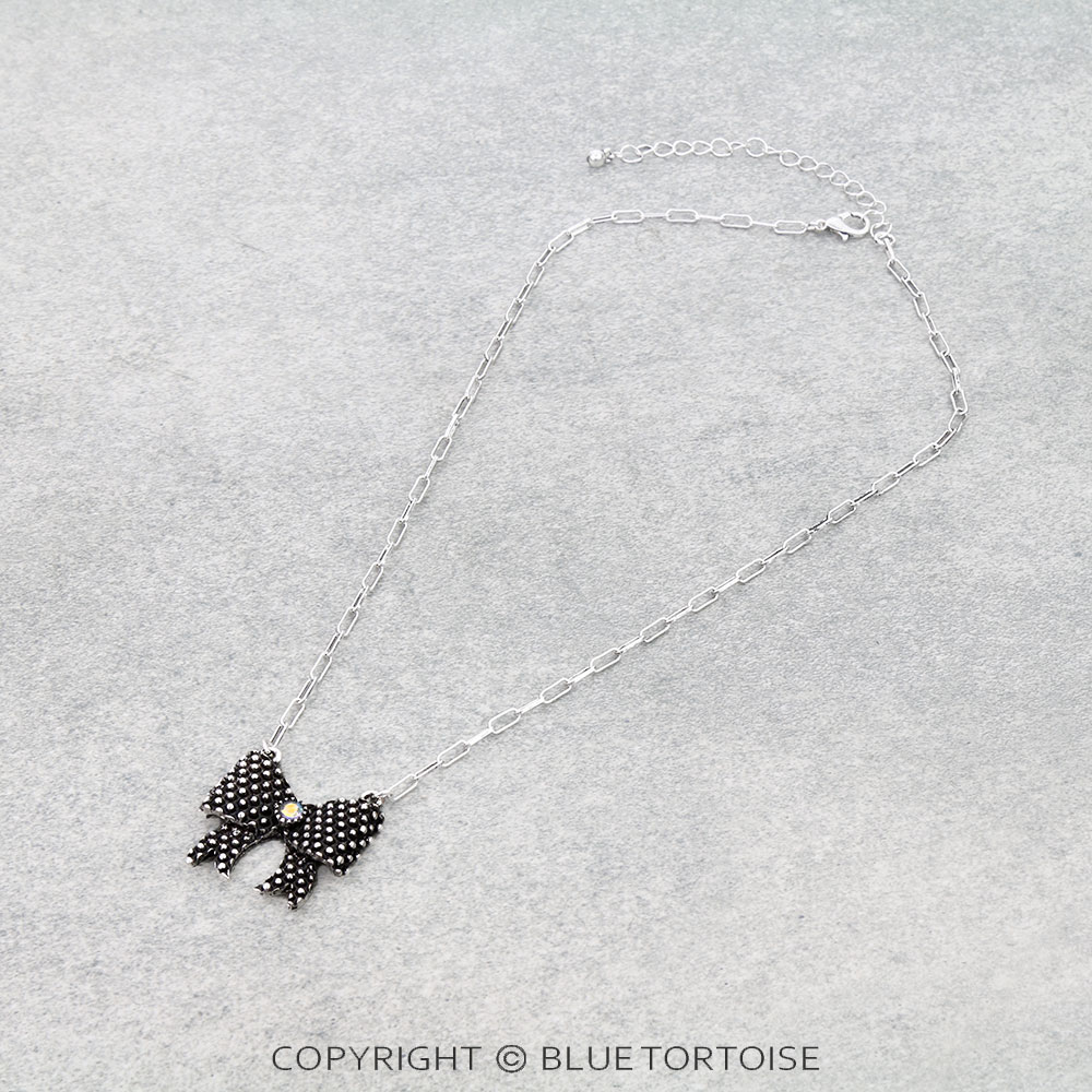 Western Bow Dot Bubble Necklace