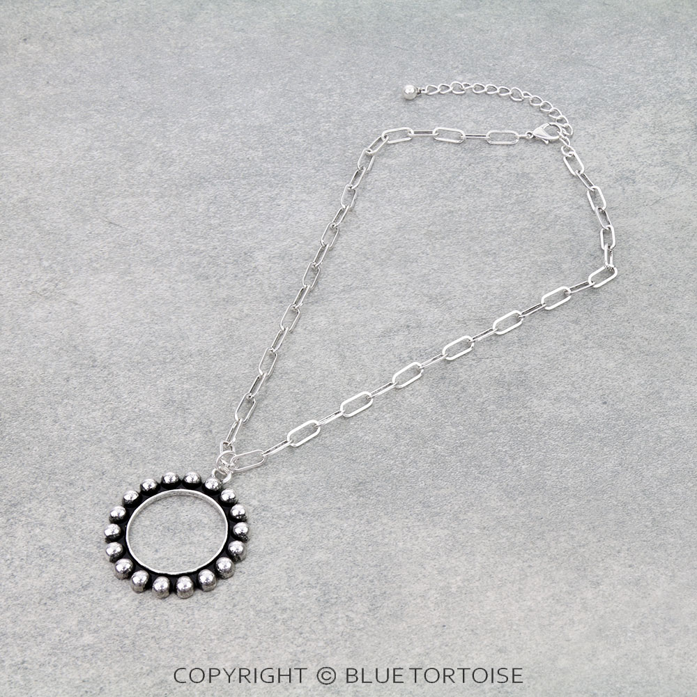 Western Circle Bubble Necklace