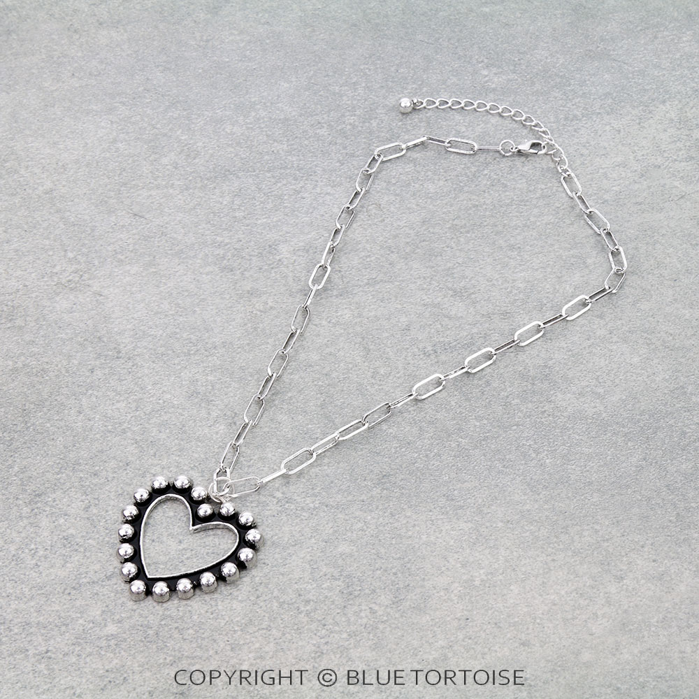 Western Heart Bubble Necklace