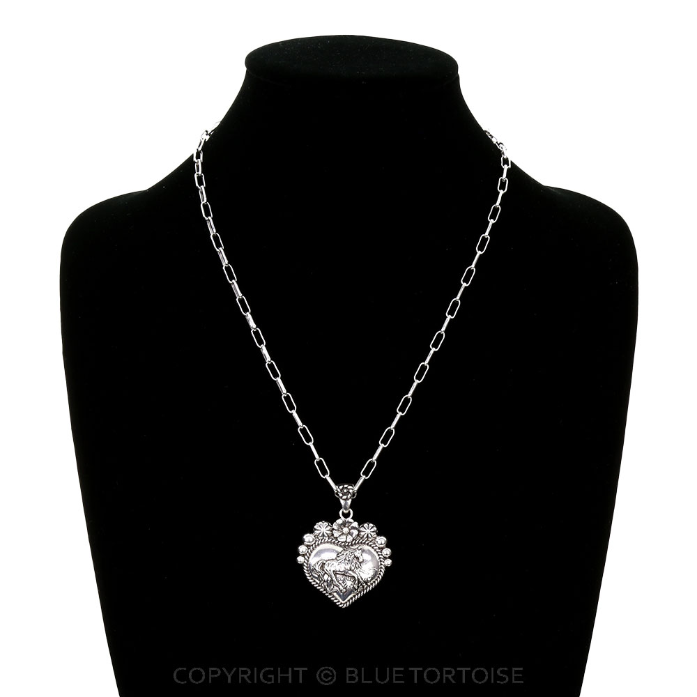 Western Horse Heart Necklace - Image 2