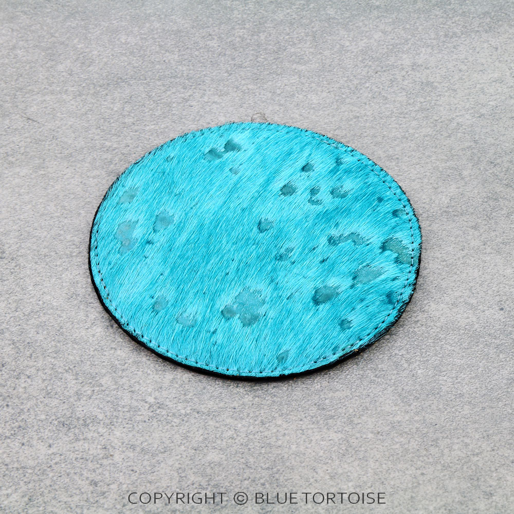 Cowhide Ash Wash Coaster