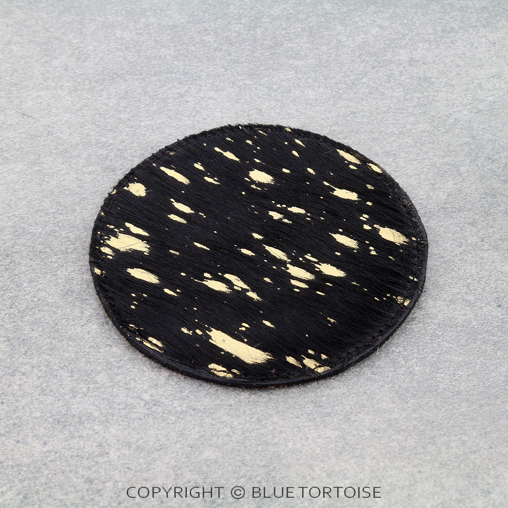 Cowhide Ash Wash Coaster