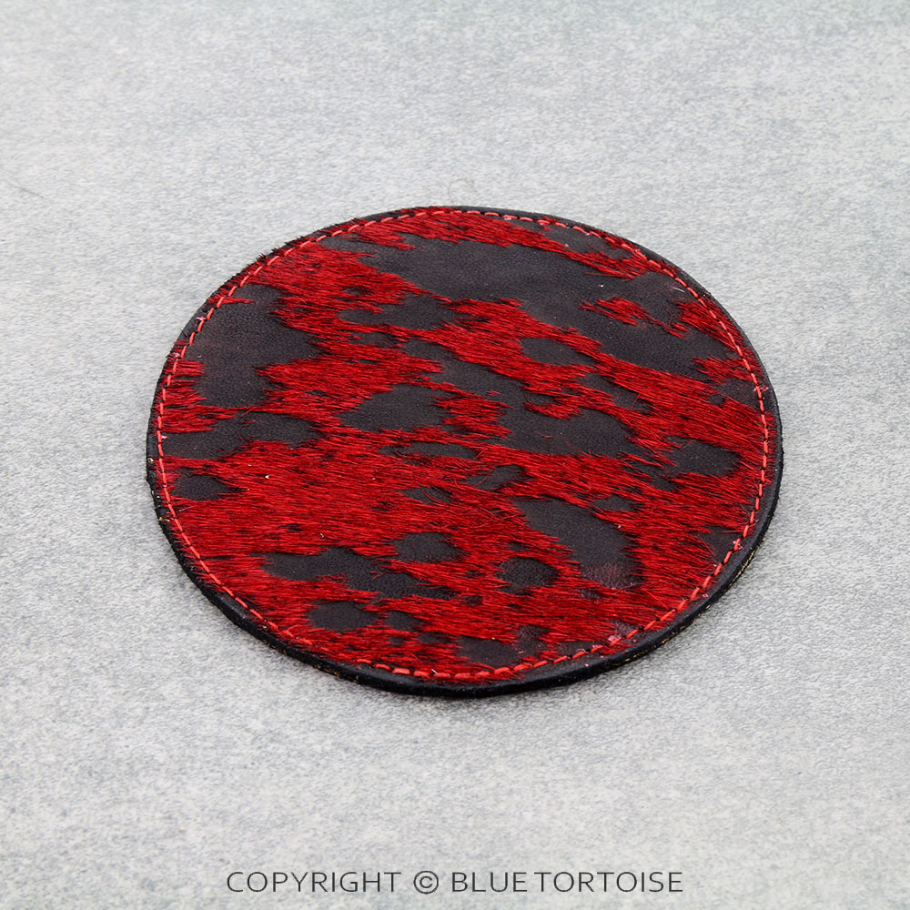 Cowhide Ash Wash Coaster