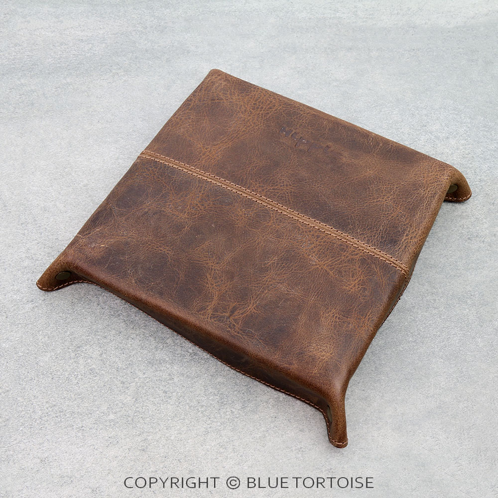 Handmade Genuine Leather Tooled Jewelry Tray - Aztec - Image 2