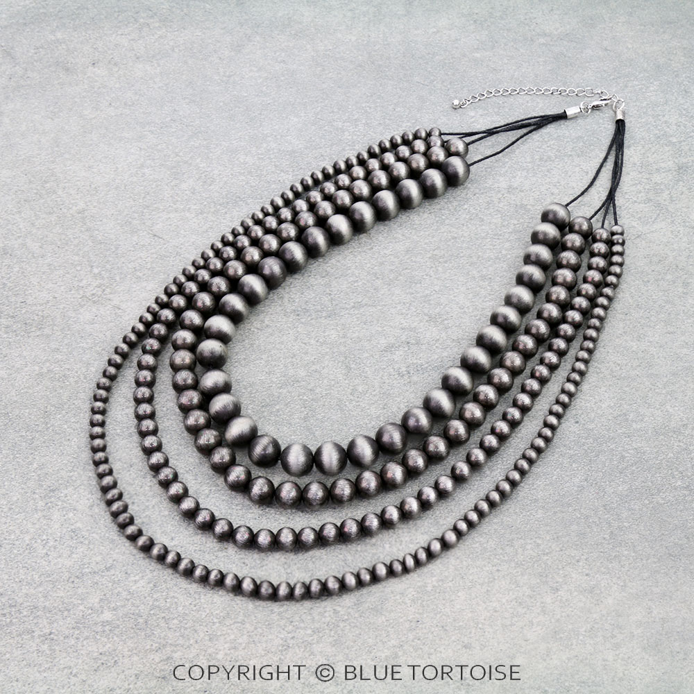 Western Multi Layered Navajo Style Pearl Necklace