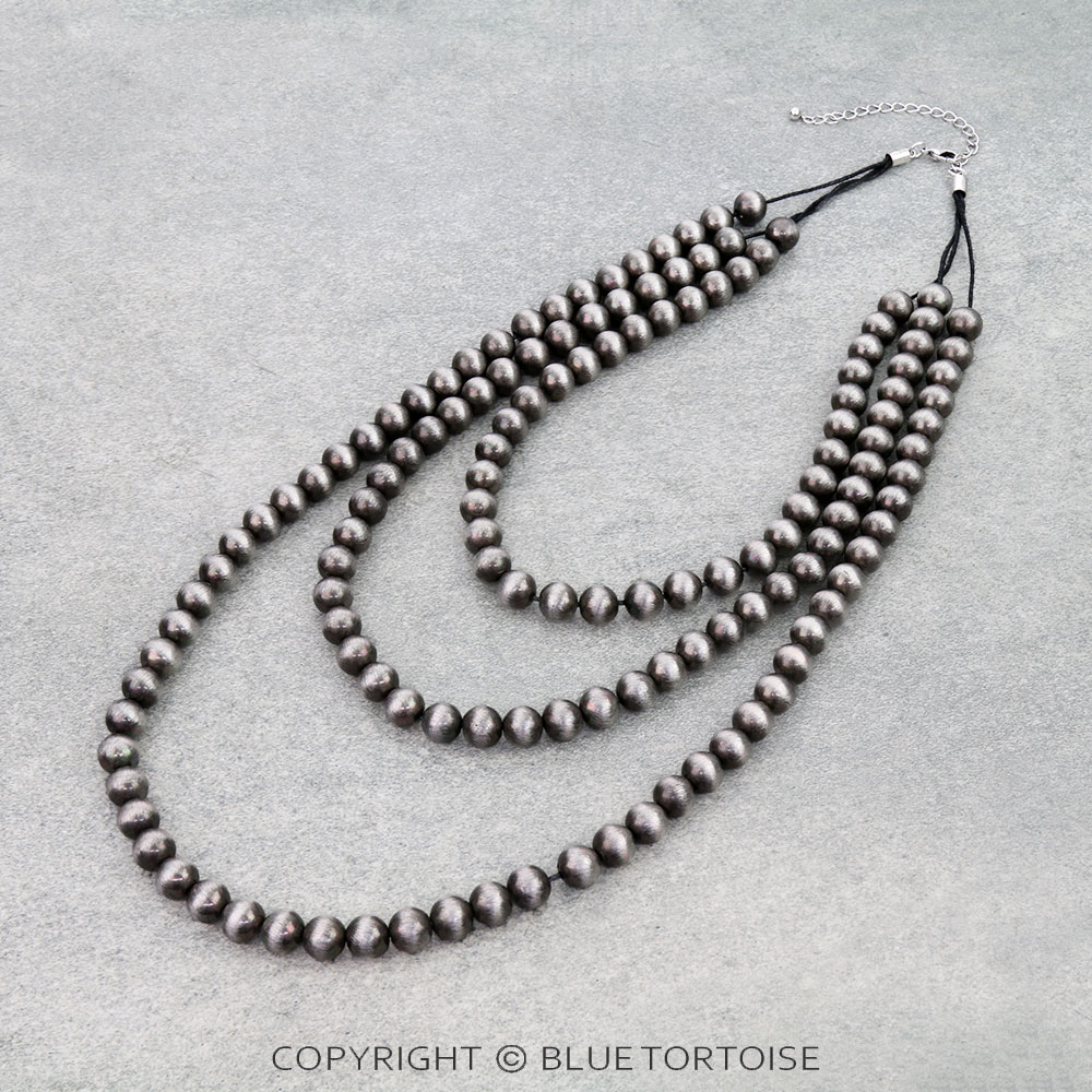 Western Multi Layered Navajo Style Pearl Necklace