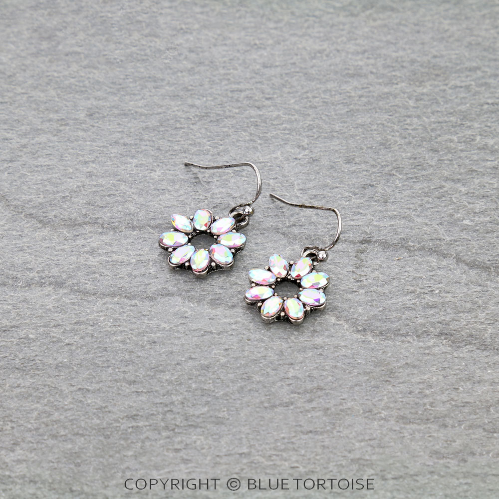 Western Flower Stone Dangle Earrings
