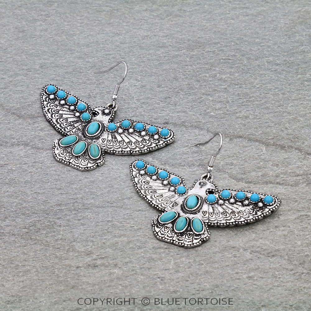 Western Thunderbird Stone Dangle Earrings