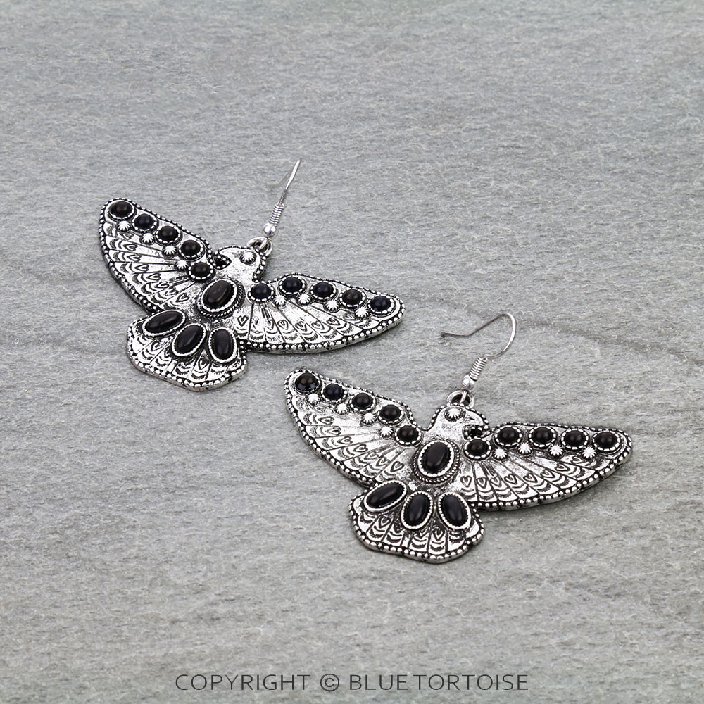 Western Thunderbird Stone Dangle Earrings
