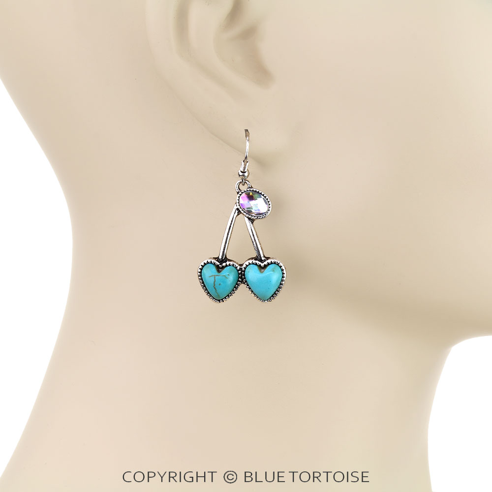 Western Cherry Dangle Earrings - Image 2