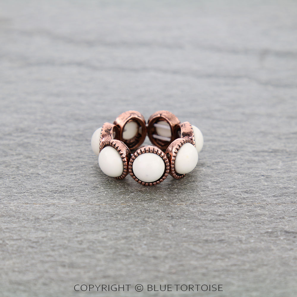 Western Ball Stone Stretch Ring