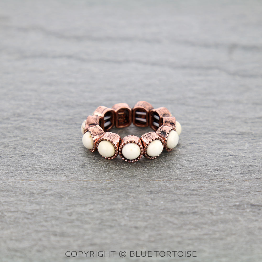 Western Ball Stone Stretch Ring