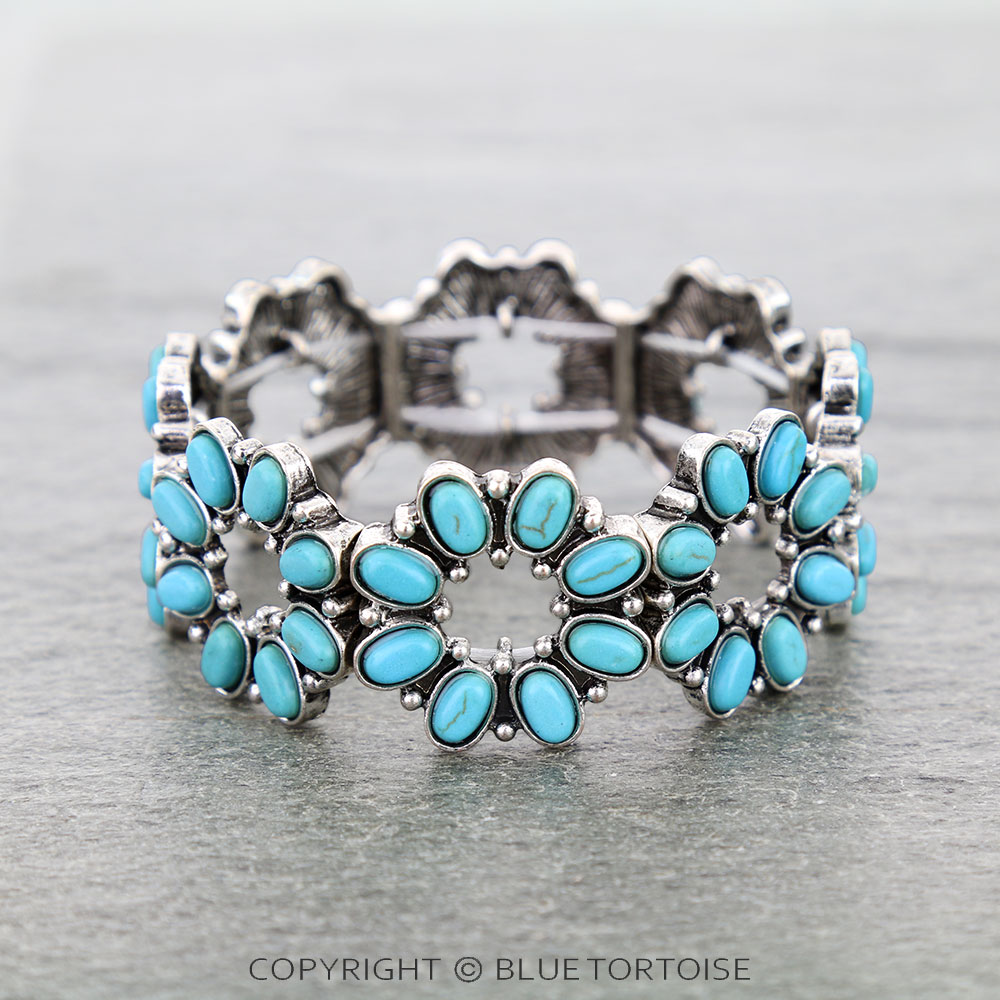 Western Style Stone Stretch Bracelet