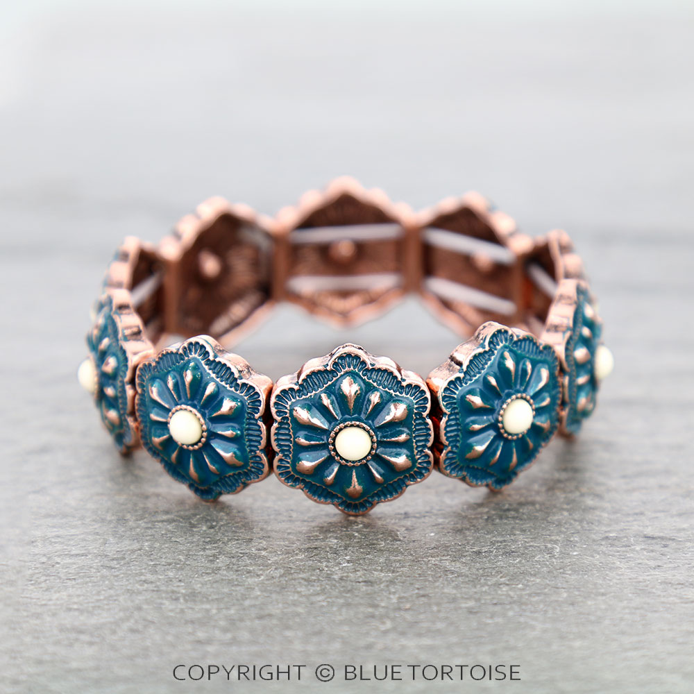 Western Concho Stretch Bracelet