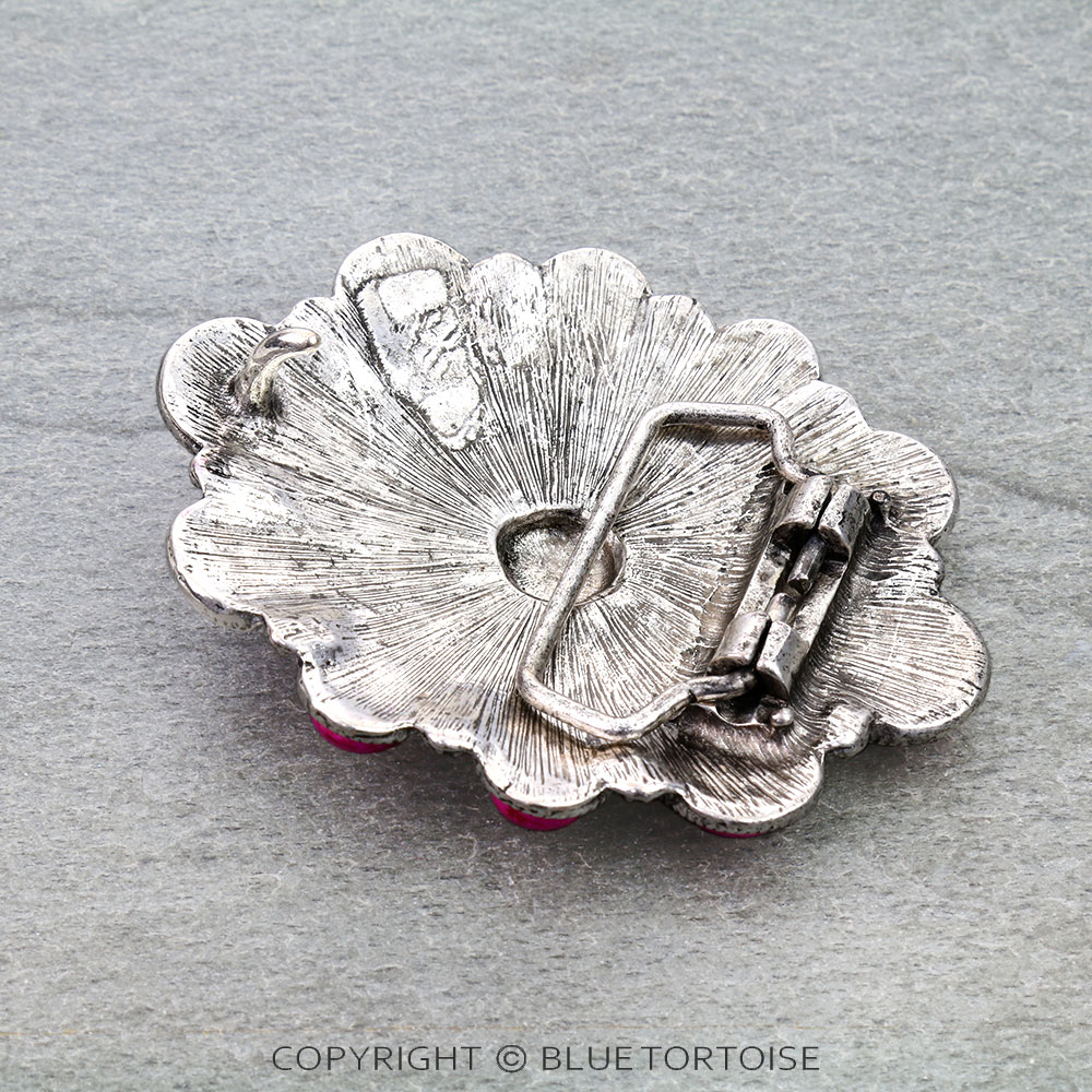 Western Concho Stone Belt Buckle - Image 2