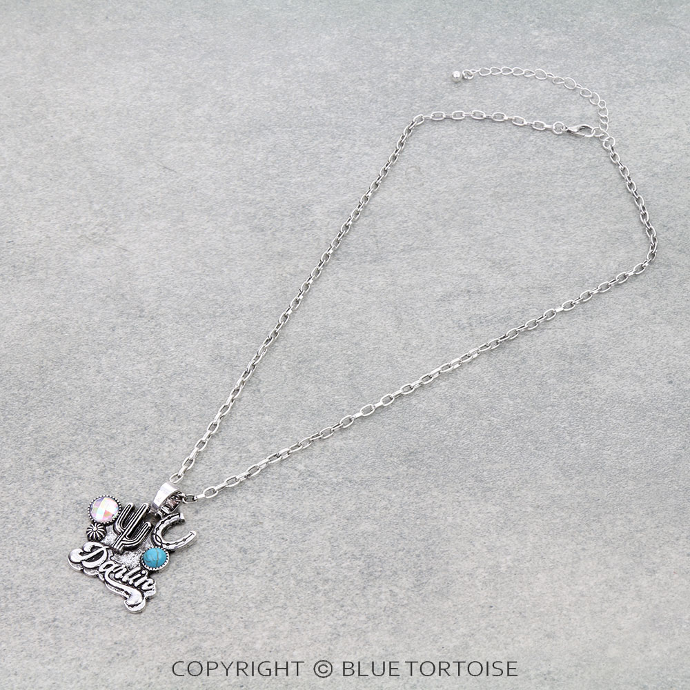 Darlin Typography Necklace