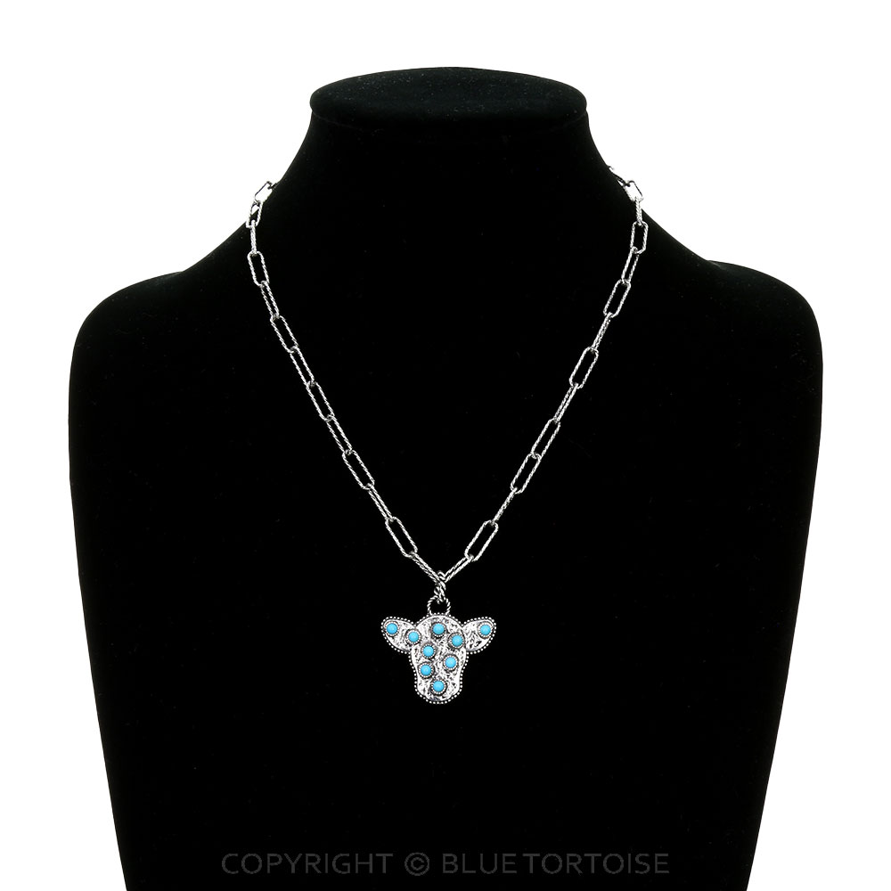 Western Cow Head Necklace - Image 2