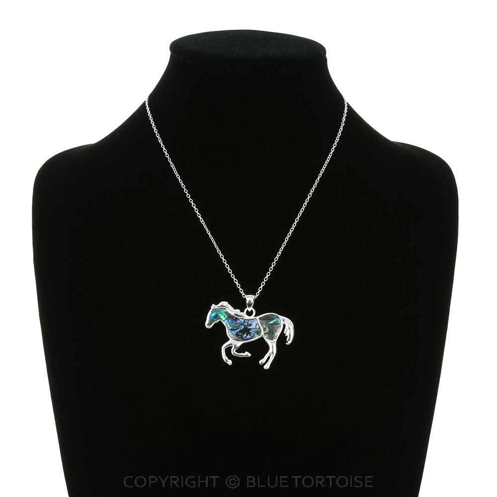 Abalone Resin Horse Necklace - Image 2