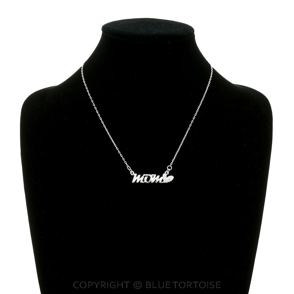 Family Insp "MOM" Typography Necklace - Image 2