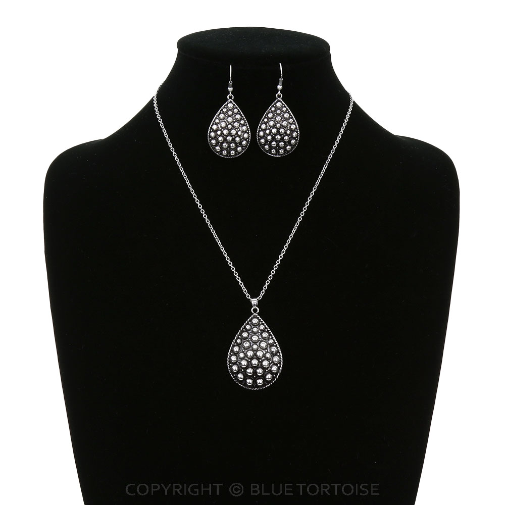 Western Ball TXR Teardrop Necklace Set - Image 2