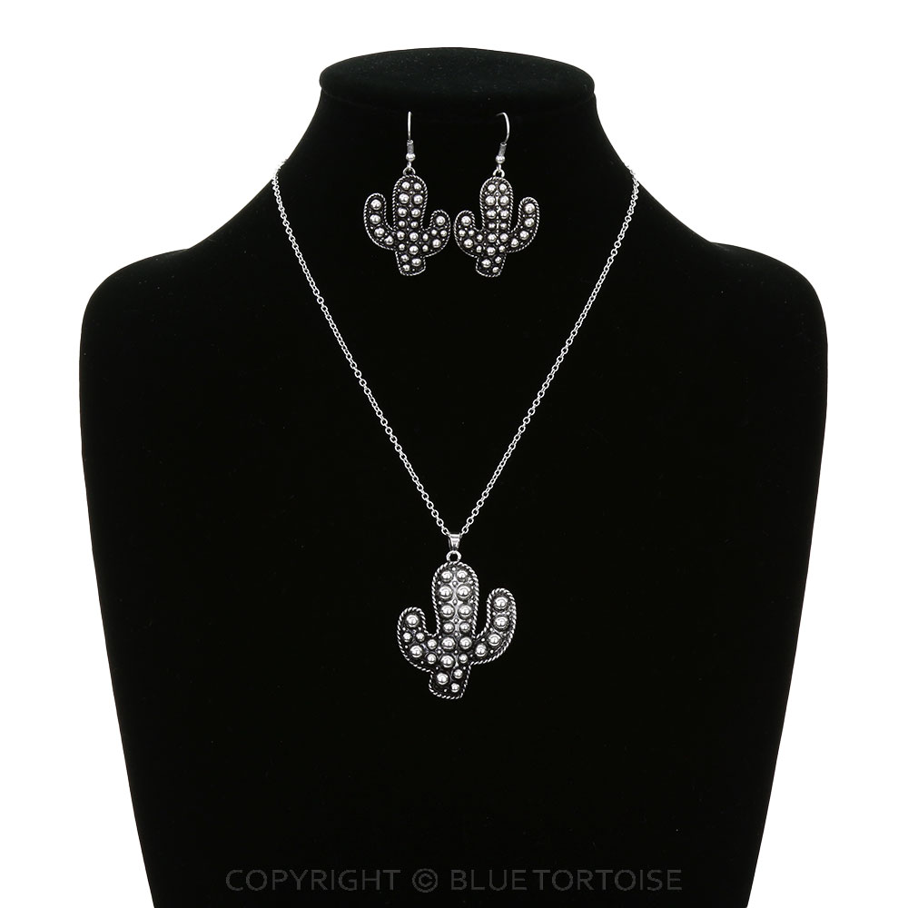 Western Ball TXR Cactus Necklace Set - Image 2
