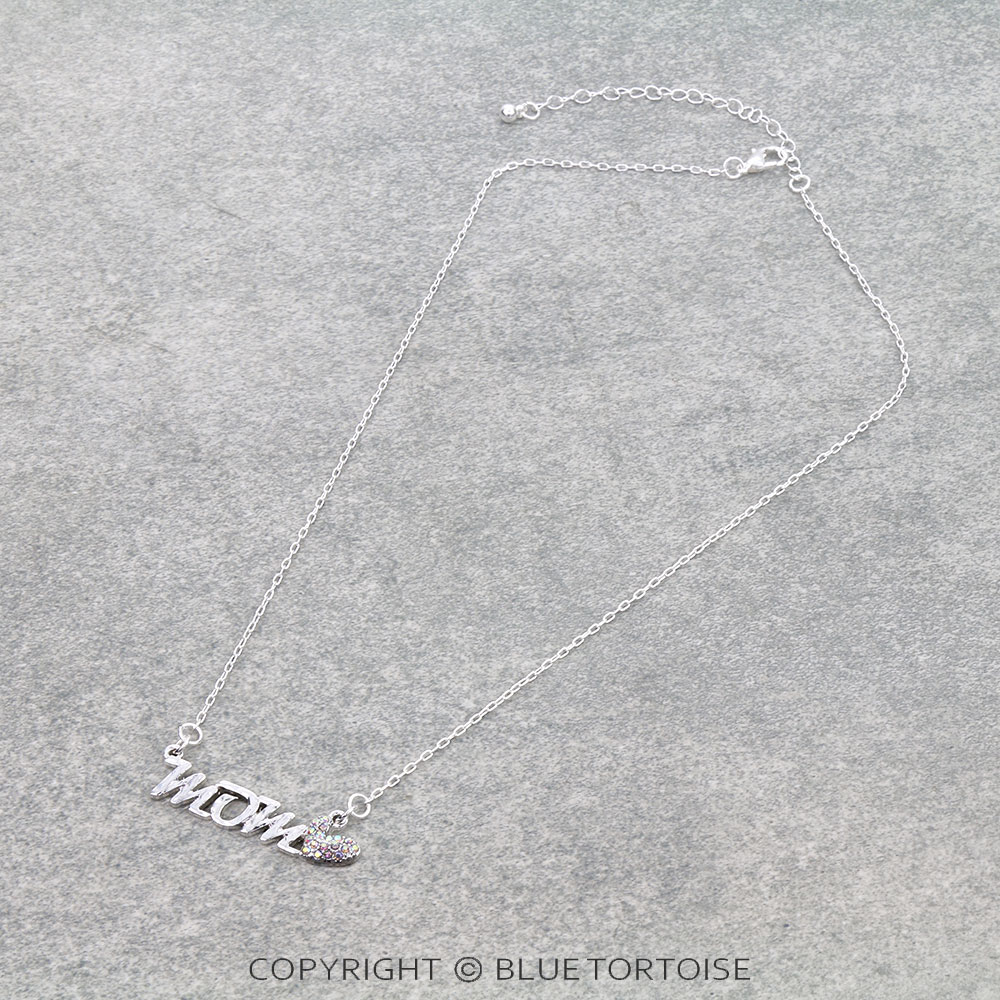 Family Insp "MOM" Typography Necklace