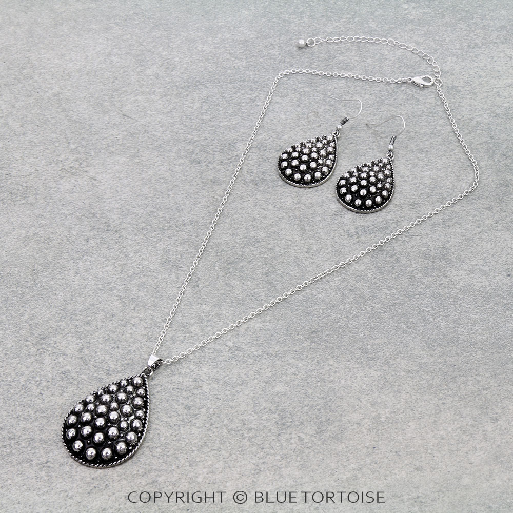 Western Ball TXR Teardrop Necklace Set